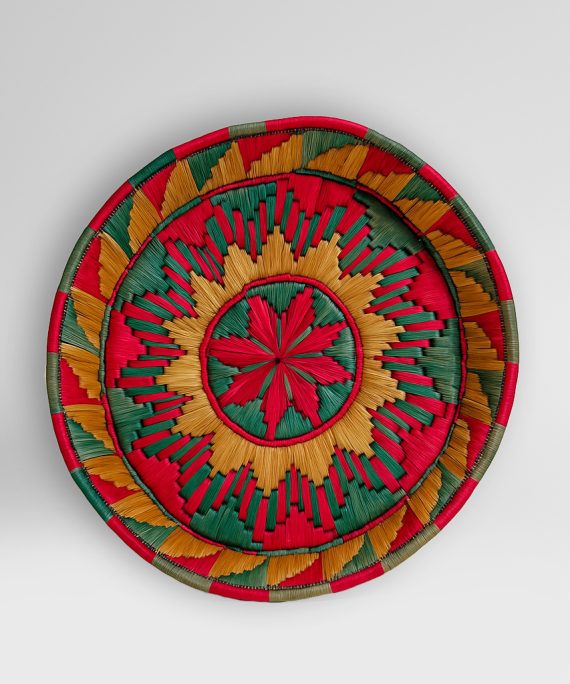 Handwoven Moroccan Palm Fiber Wall Basket