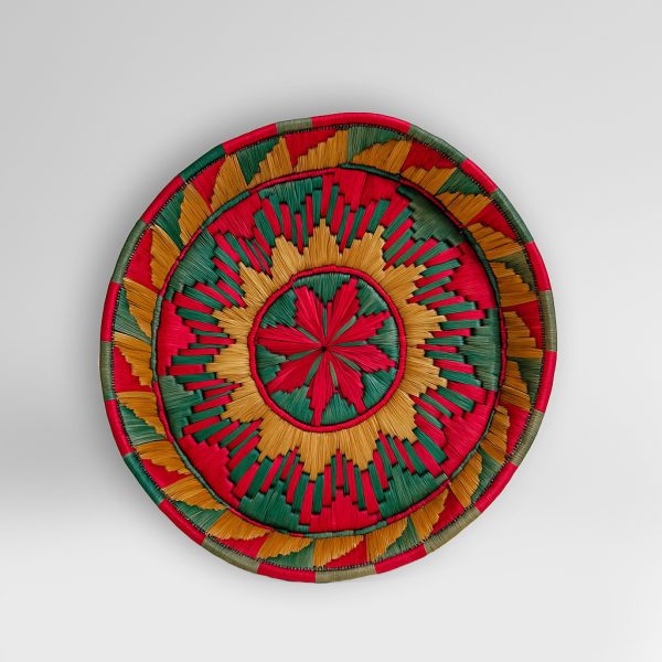 Handwoven Moroccan Palm Fiber Wall Basket