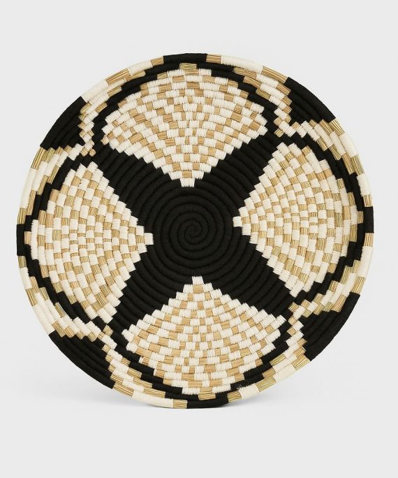 Handwoven Moroccan Raffia Basket Plate – Artisan Berber Decor