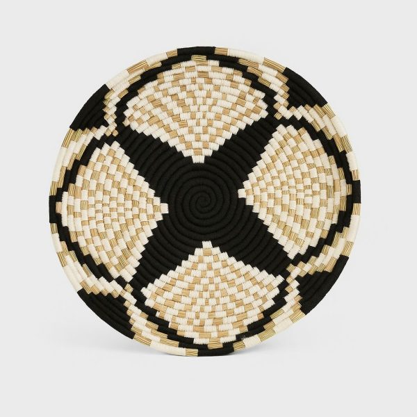 Handwoven Moroccan Raffia Basket Plate – Artisan Berber Decor