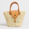 Handwoven Moroccan Palm and Leather Tote Bag – Artisanal Berber Handbag from Tamghart, Eco-Friendly Market Basket